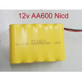 Paquete de baterías recargables Ni-Cd 12V AA600